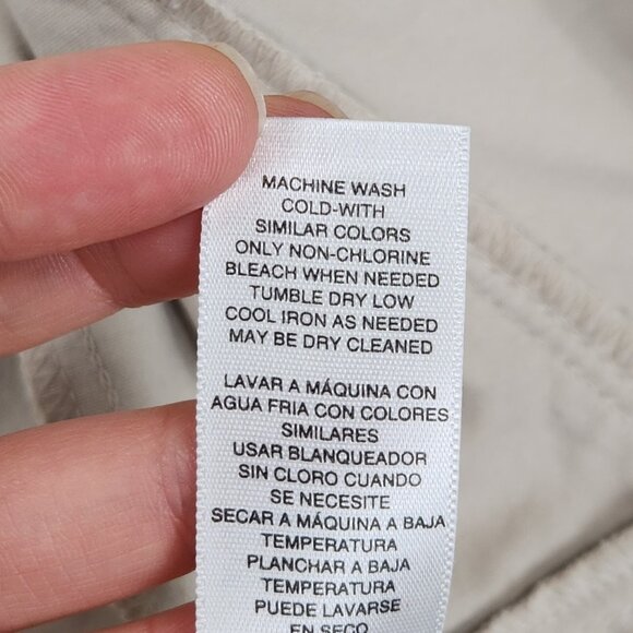 WHBM Jacket Womens 2 Cream Cropped 3/4 Sleeve Two Button Blazer Business Casual - Picture 13 of 16